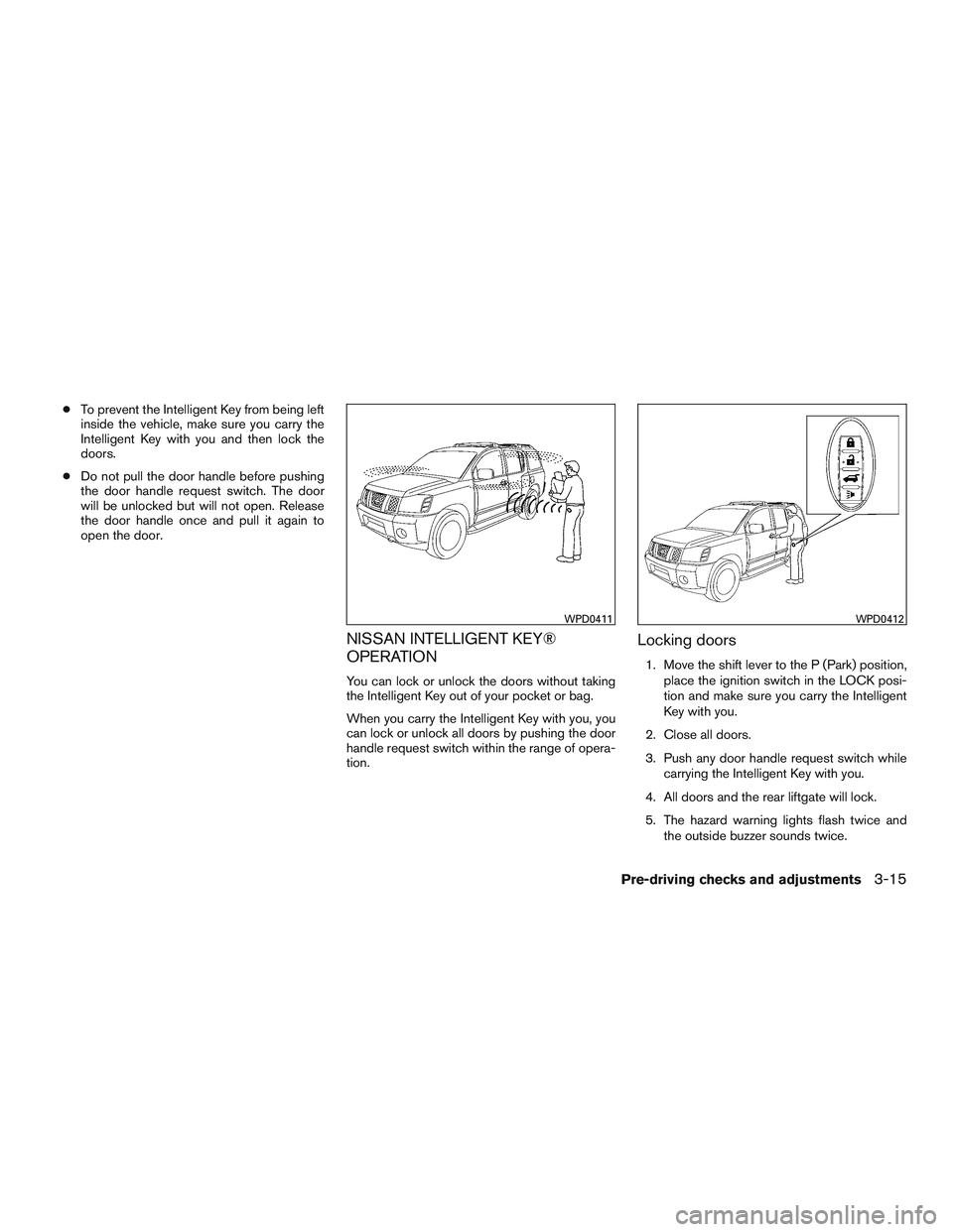 NISSAN ARMADA PLATINUM 2015  Owners Manual 