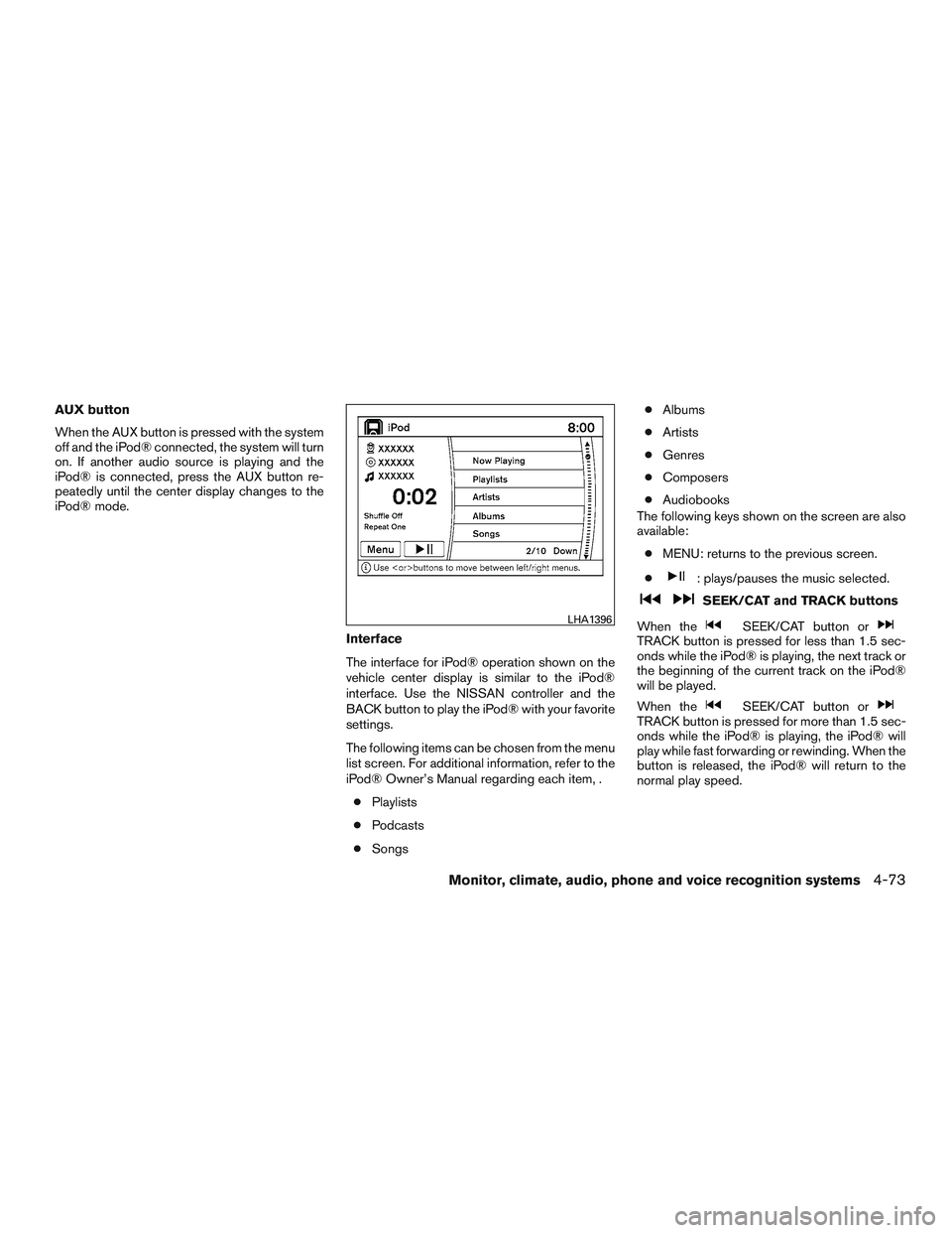 NISSAN ARMADA PLATINUM 2015  Owners Manual 