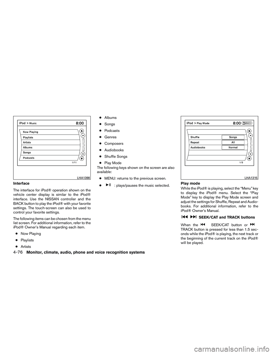 NISSAN ARMADA PLATINUM 2015  Owners Manual 
