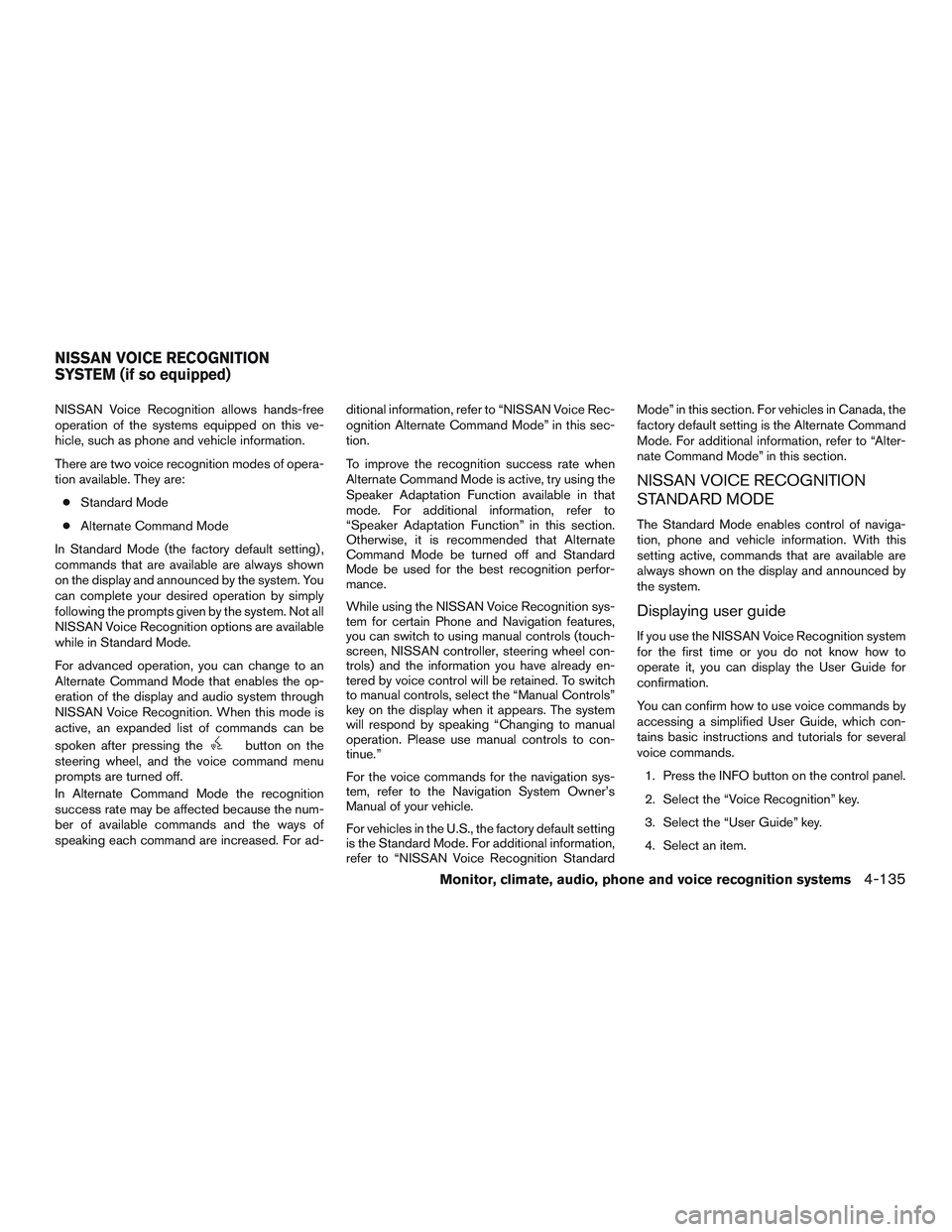 NISSAN ARMADA PLATINUM 2015  Owners Manual 