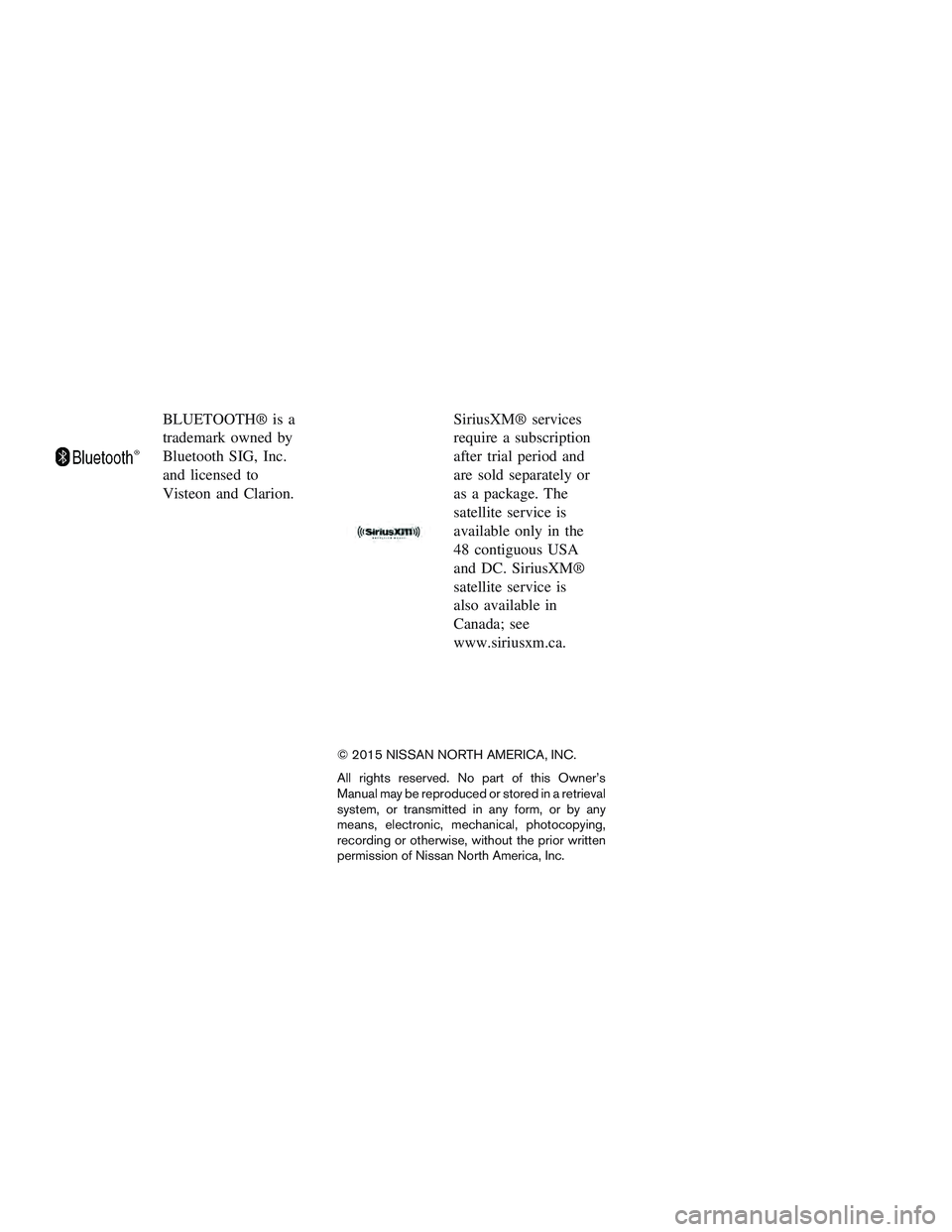 NISSAN ARMADA PLATINUM 2015 Owners Manual NISSAN ARMADA PLATINUM 2015 Owners Manual