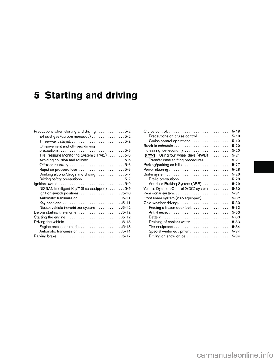 NISSAN ARMADA 2010 Owners Manual NISSAN ARMADA 2010 Owners Manual