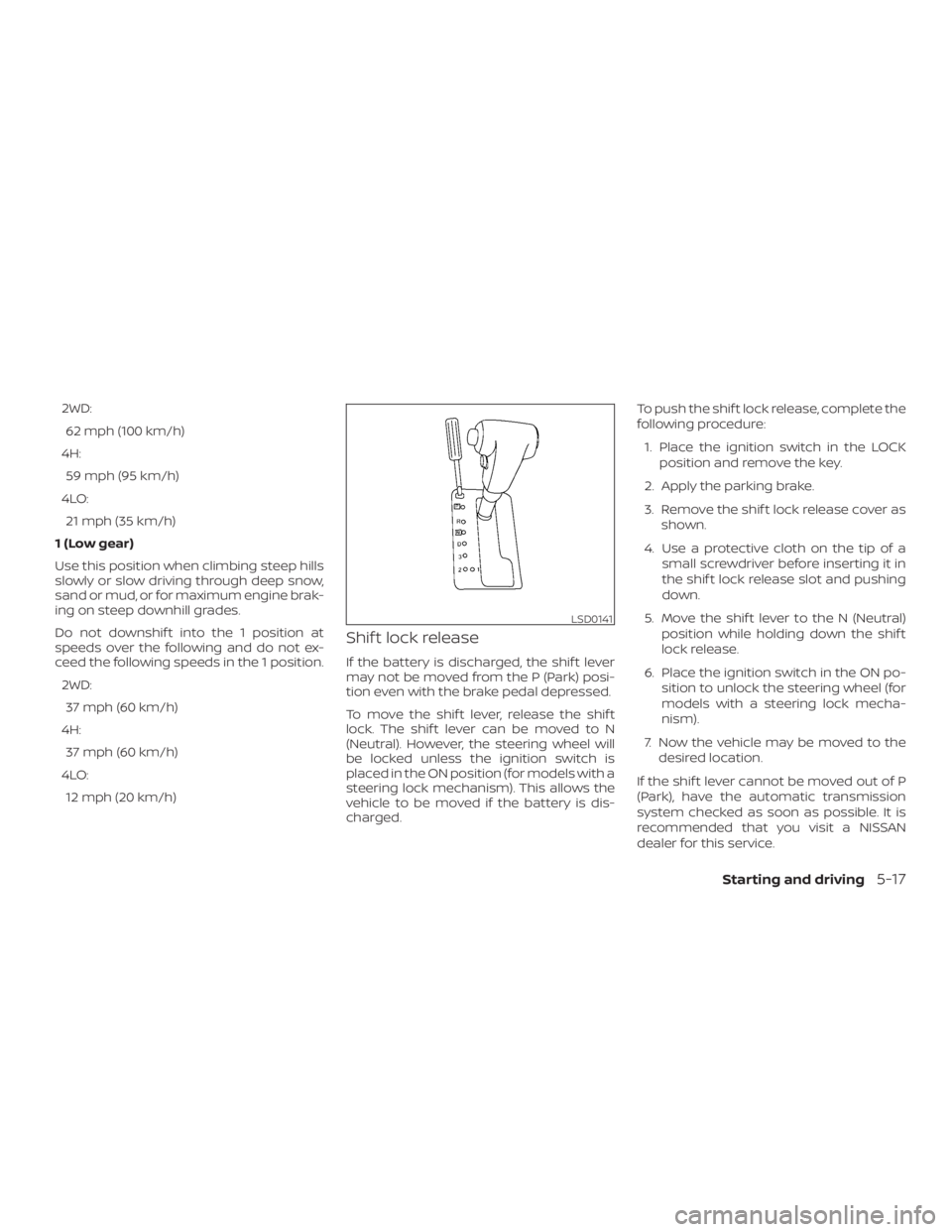NISSAN FRONTIER PRO-4X 2019  Owners Manual 