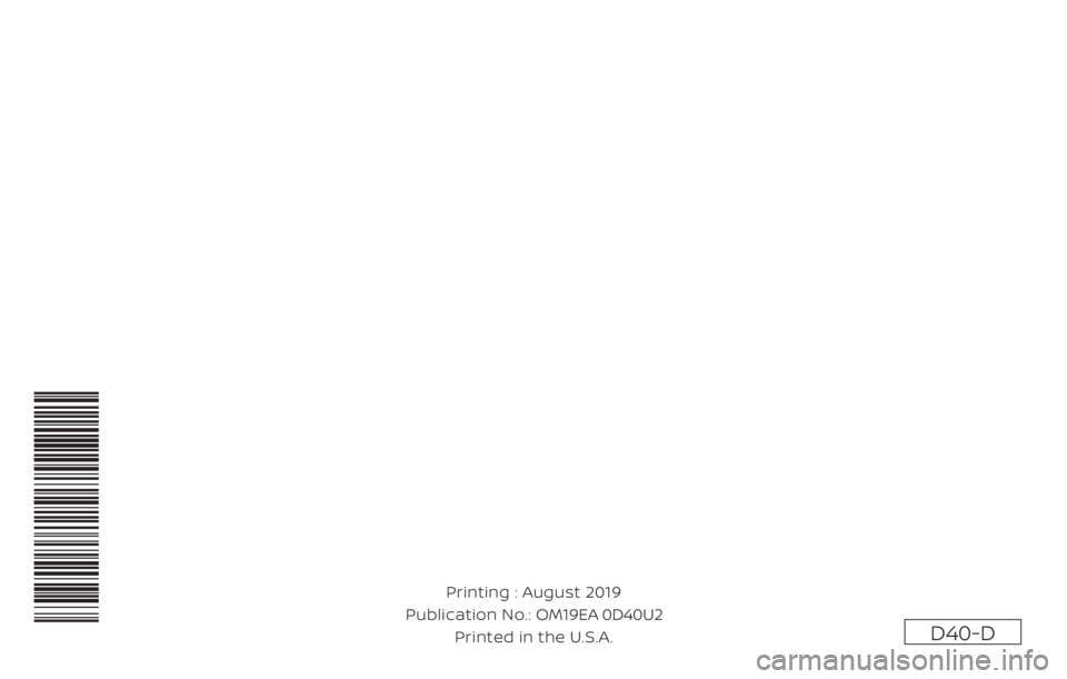 NISSAN FRONTIER PRO-4X 2019 Owners Manual NISSAN FRONTIER PRO-4X 2019 Owners Manual