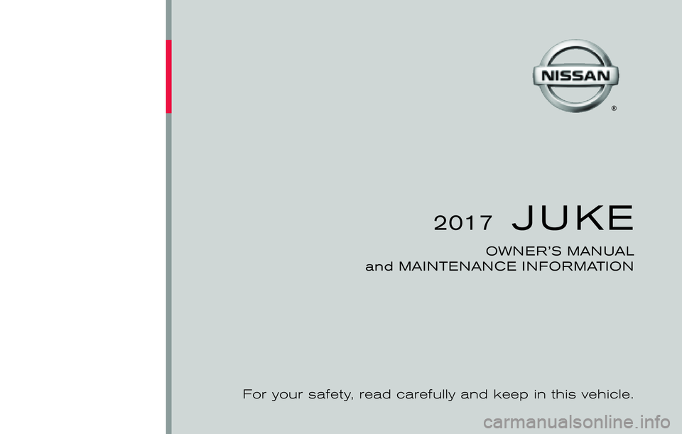 NISSAN JUKE 2018  Owners Manual 
