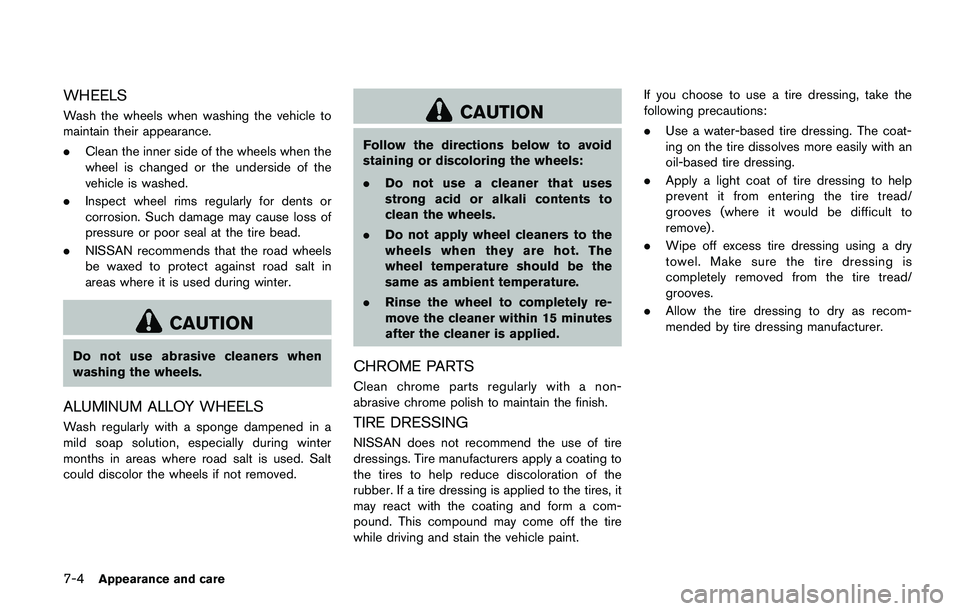 NISSAN JUKE 2018 Owners Manual BRAKING PRECAUTIONS
The brake system has two separate hydraulic
circuits. If one circuit malfunctions, you will still
have braking at two wheels.
You may feel a small click and hear a sound
when the b NISSAN JUKE 2018 Owners Manual BRAKING PRECAUTIONS
The brake system has two separate hydraulic
circuits. If one circuit malfunctions, you will still
have braking at two wheels.
You may feel a small click and hear a sound
when the b