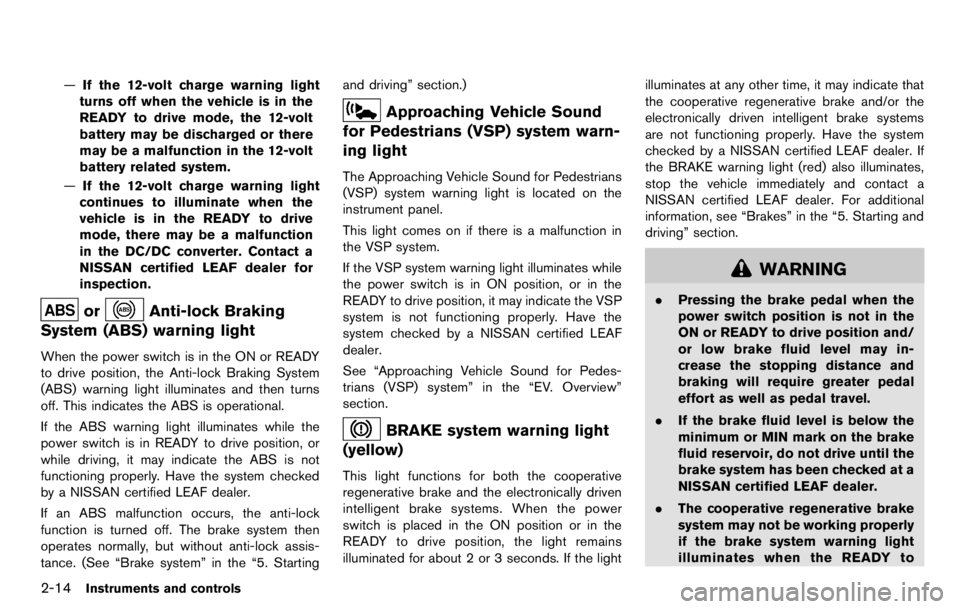 NISSAN LEAF 2012 Owners Manual NISSAN LEAF 2012 Owners Manual