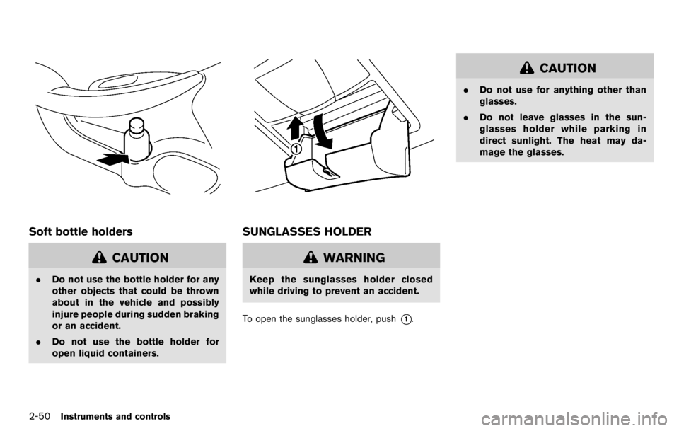 NISSAN LEAF 2012  Owners Manual Removal
Use the following procedure to remove the
adjustable head restraints.
1. Pull the head restraint up to the highestposition.
2. Push and hold the lock knob.
3. Remove the head restraint from th