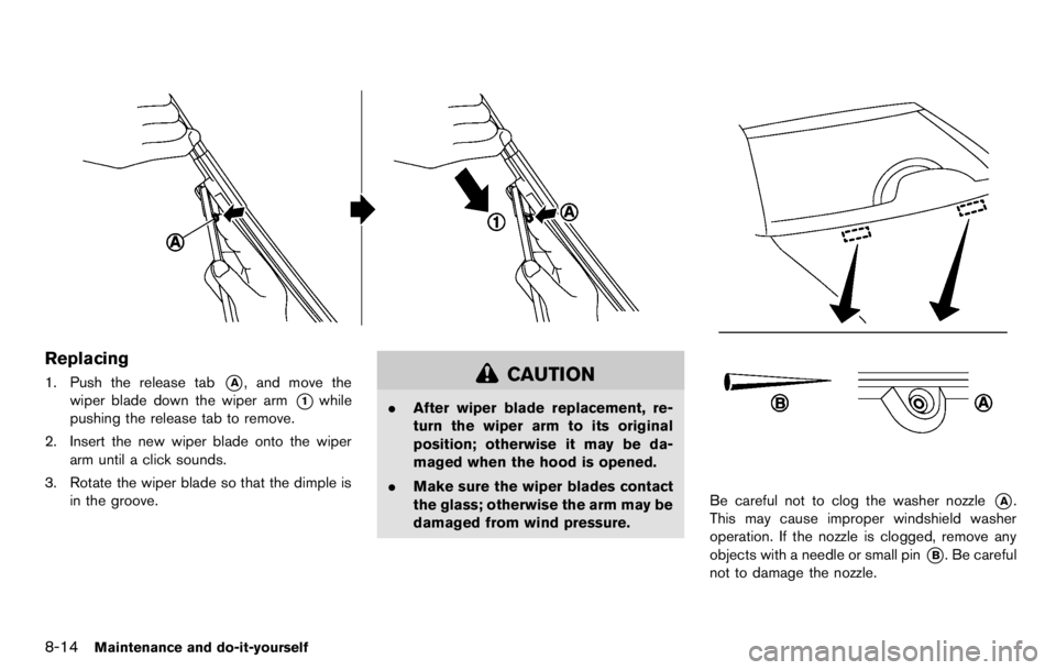 NISSAN LEAF 2012  Owners Manual by cutting the seat belt with a
suitable tool (such as a knife or
scissors) to release the seat belt.
Fastening the seat belts
1. Adjust the seat. See “Seats” earlier in thissection. 