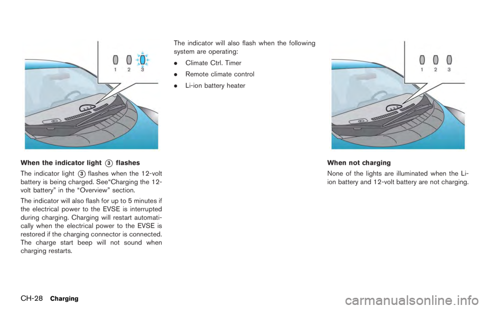 NISSAN LEAF 2012 Manual Online 1. Open the lid of the air compressor and takeout the speed restriction sticker, then put it
in a location where the driver can see it while
driving. 
