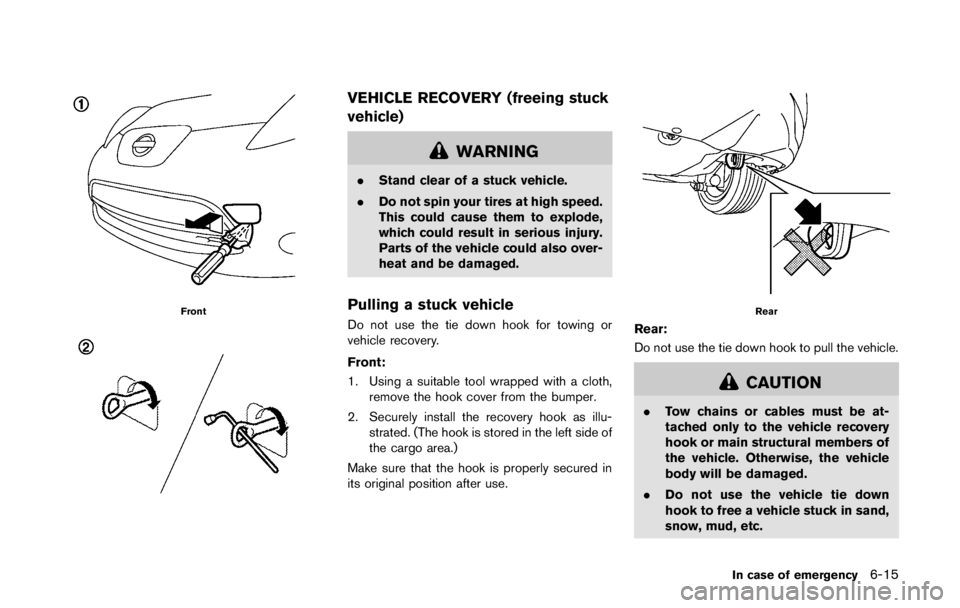 NISSAN LEAF 2011  Owners Manual EMERGENCY SHUT-OFF SYSTEM
The emergency shut-off system is activated and
the high-voltage system automatically turns off in
the following conditions:
- Front and side collisions in which the air bags

