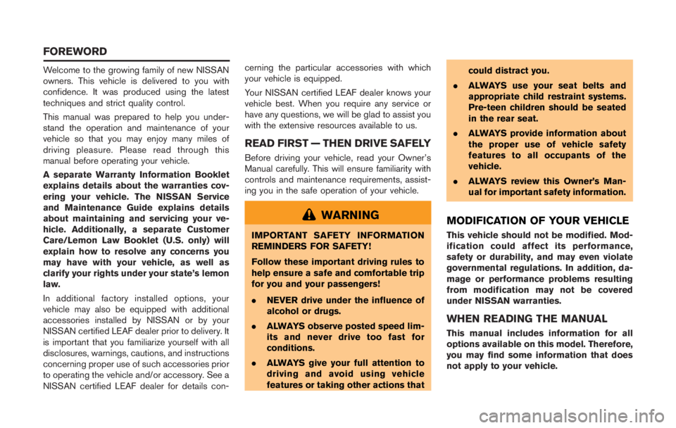 NISSAN LEAF 2011 Owners Manual NISSAN LEAF 2011 Owners Manual