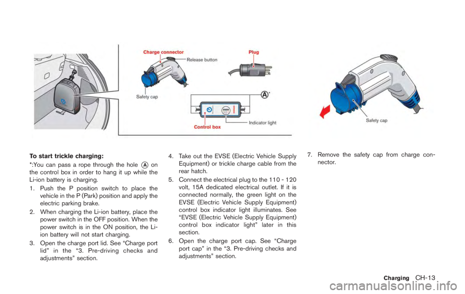 NISSAN LEAF 2011  Owners Manual 9 Technical and consumer information
Capacities and recommended lubricants .......................... 9-2Air conditioning system refrigerant and
lubricant recommendations .............................