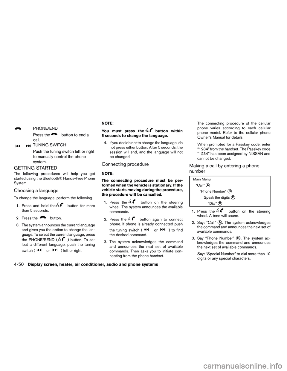NISSAN MICRA 2014  Owners Manual 