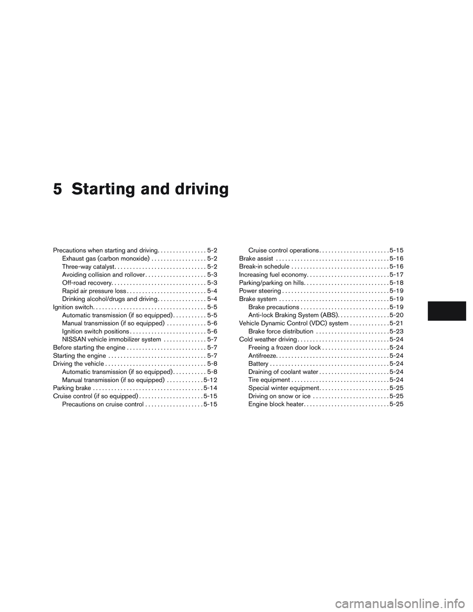 NISSAN MICRA 2011  Owners Manual 