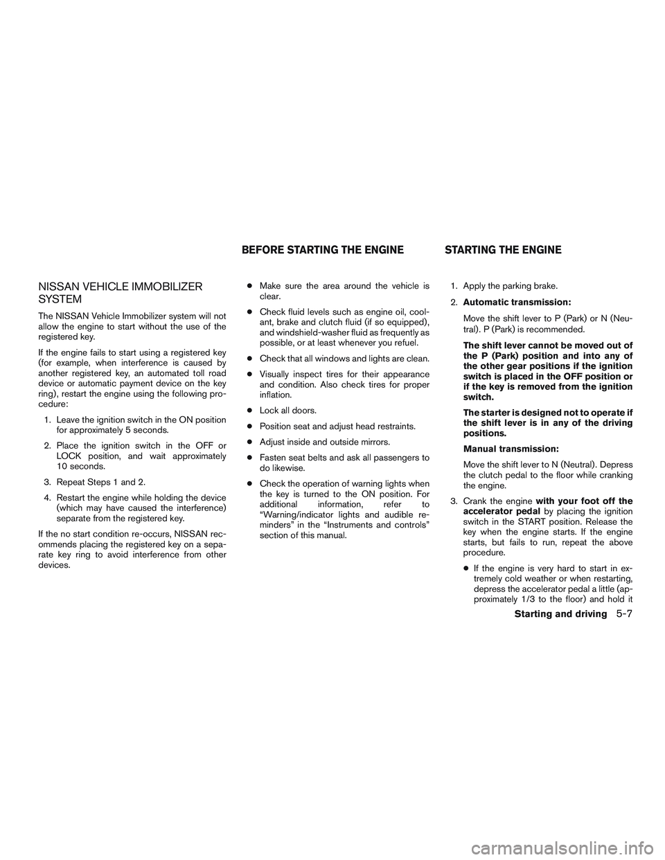 NISSAN MICRA 2011  Owners Manual 