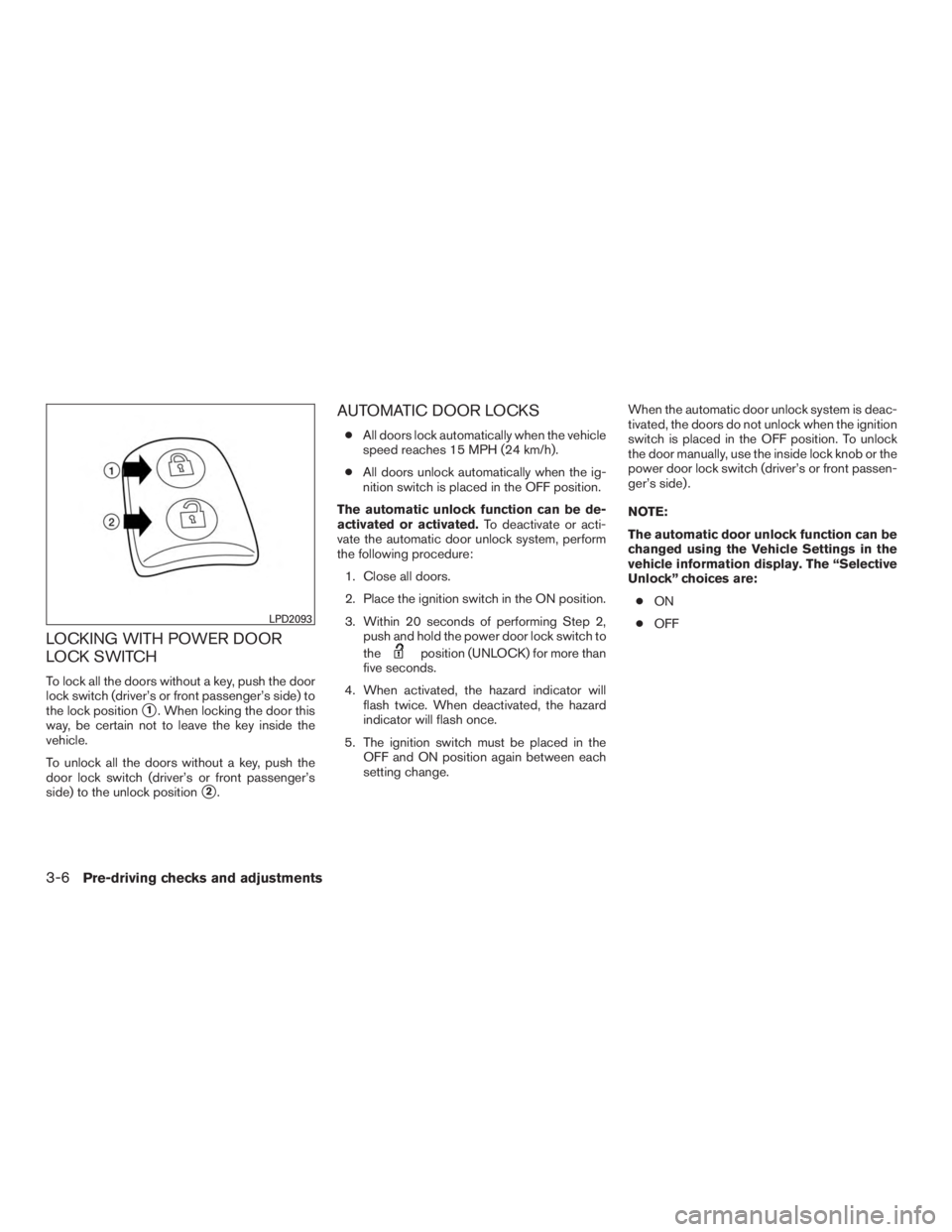 NISSAN MURANO PLATINUM 2015  Owners Manual 