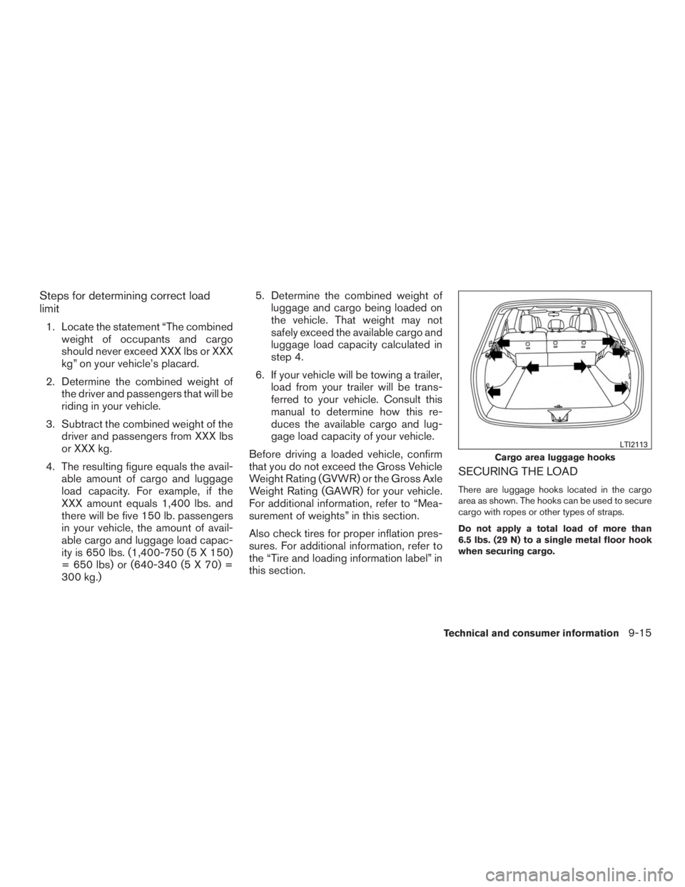 NISSAN MURANO PLATINUM 2015  Owners Manual 