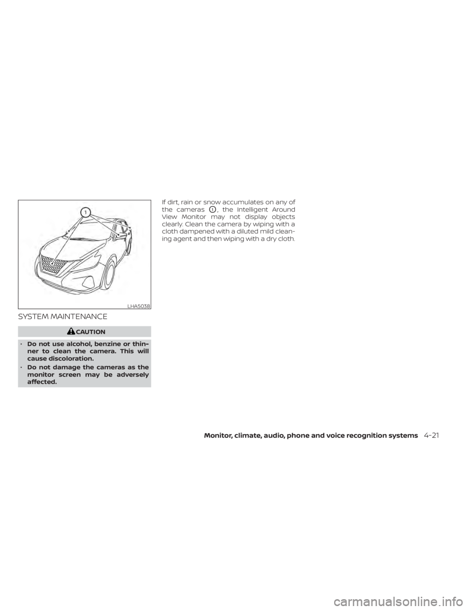 NISSAN MURANO 2022  Owners Manual SYSTEM MAINTENANCE
LHA5038 