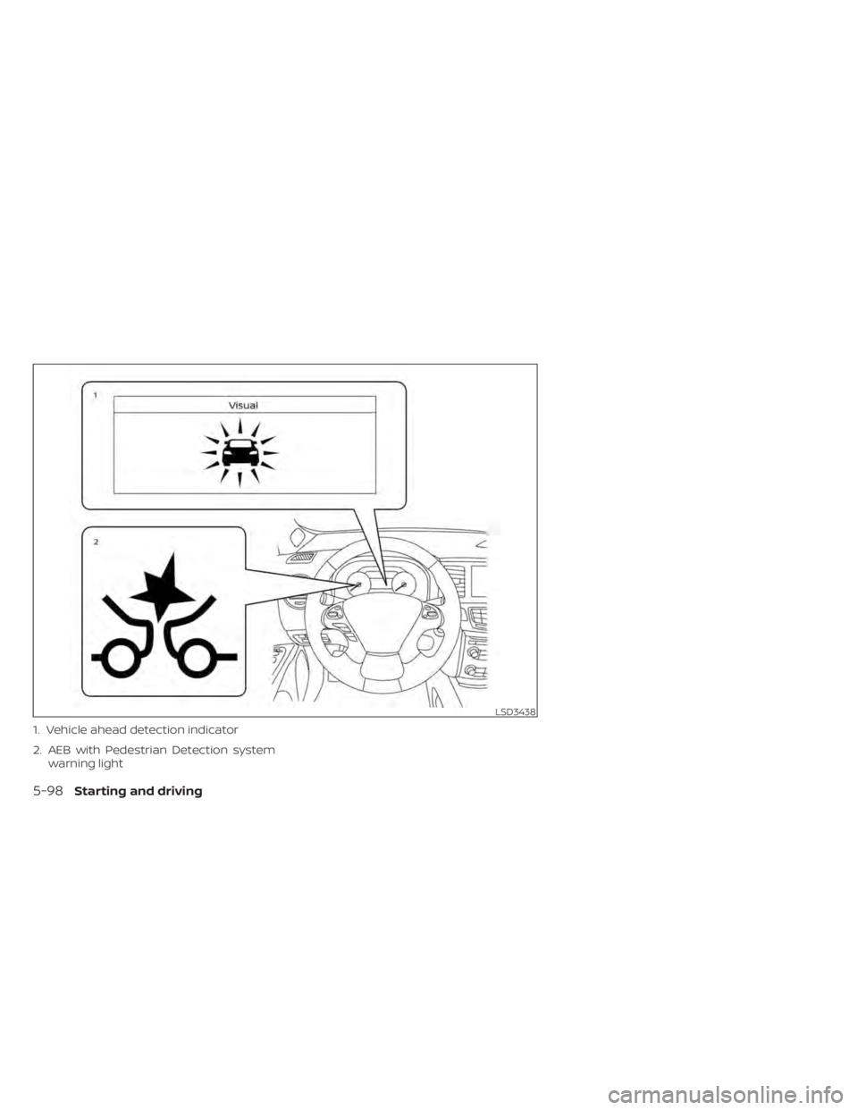 NISSAN MURANO 2022 Owners Manual LSD3438
5-98Starting and driving NISSAN MURANO 2022 Owners Manual LSD3438
5-98Starting and driving