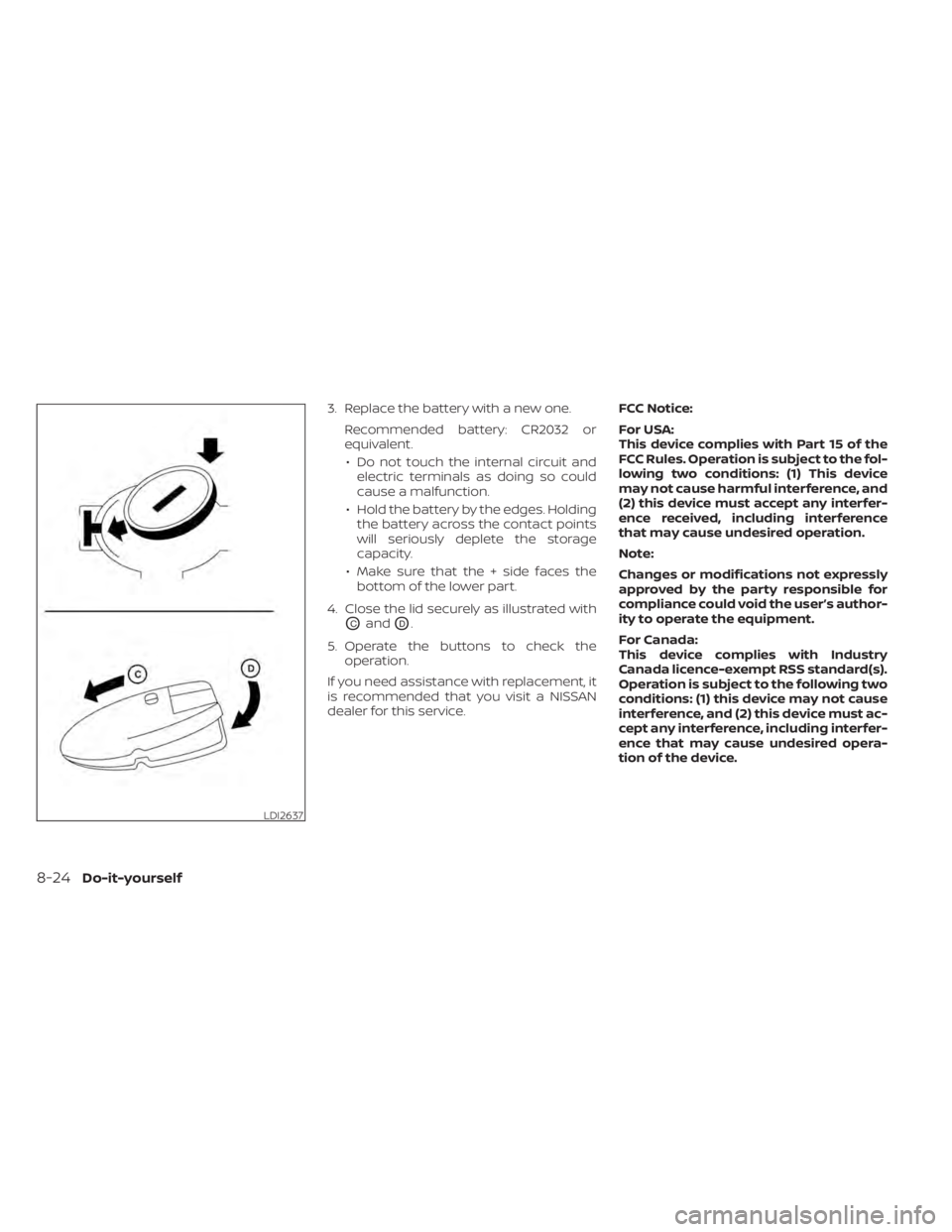 NISSAN MURANO 2022  Owners Manual 8-24Do-it-yourself 