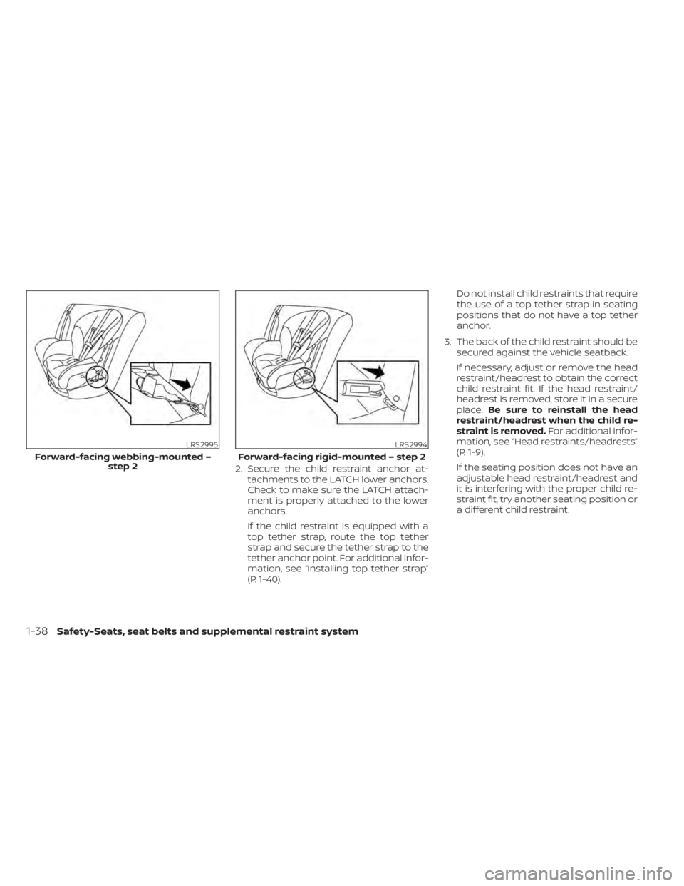 NISSAN MURANO 2022 Workshop Manual LRS2995
Forward-facing webbing-mounted –step 2 