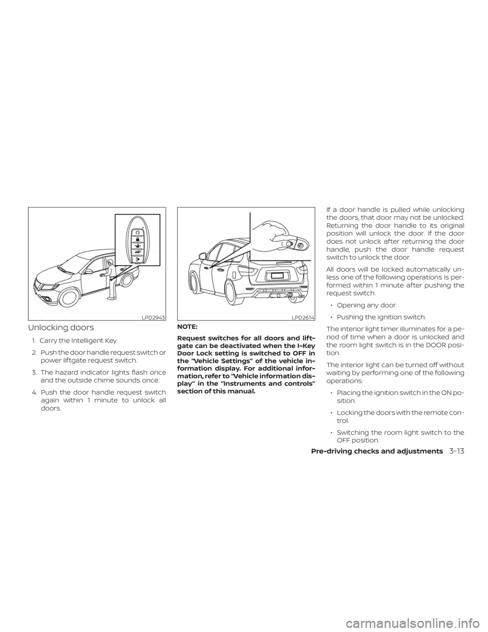 NISSAN PATHFINDER SV 2019  Owners Manual 