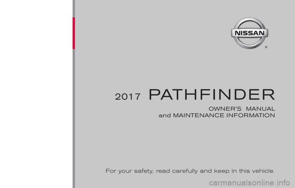 NISSAN PATHFINDER PLATINUM 2015  Owners Manual 