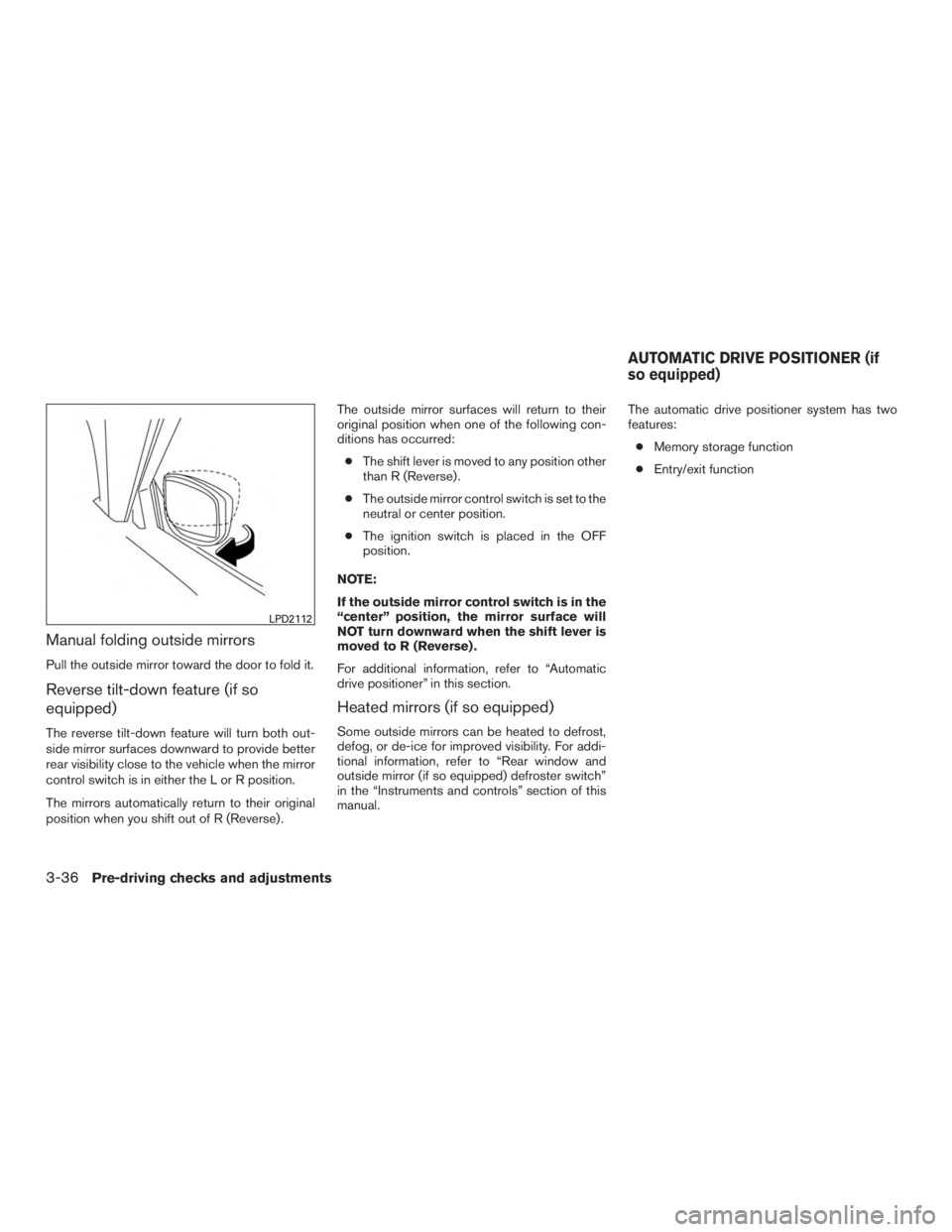 NISSAN PATHFINDER PLATINUM 2015  Owners Manual 