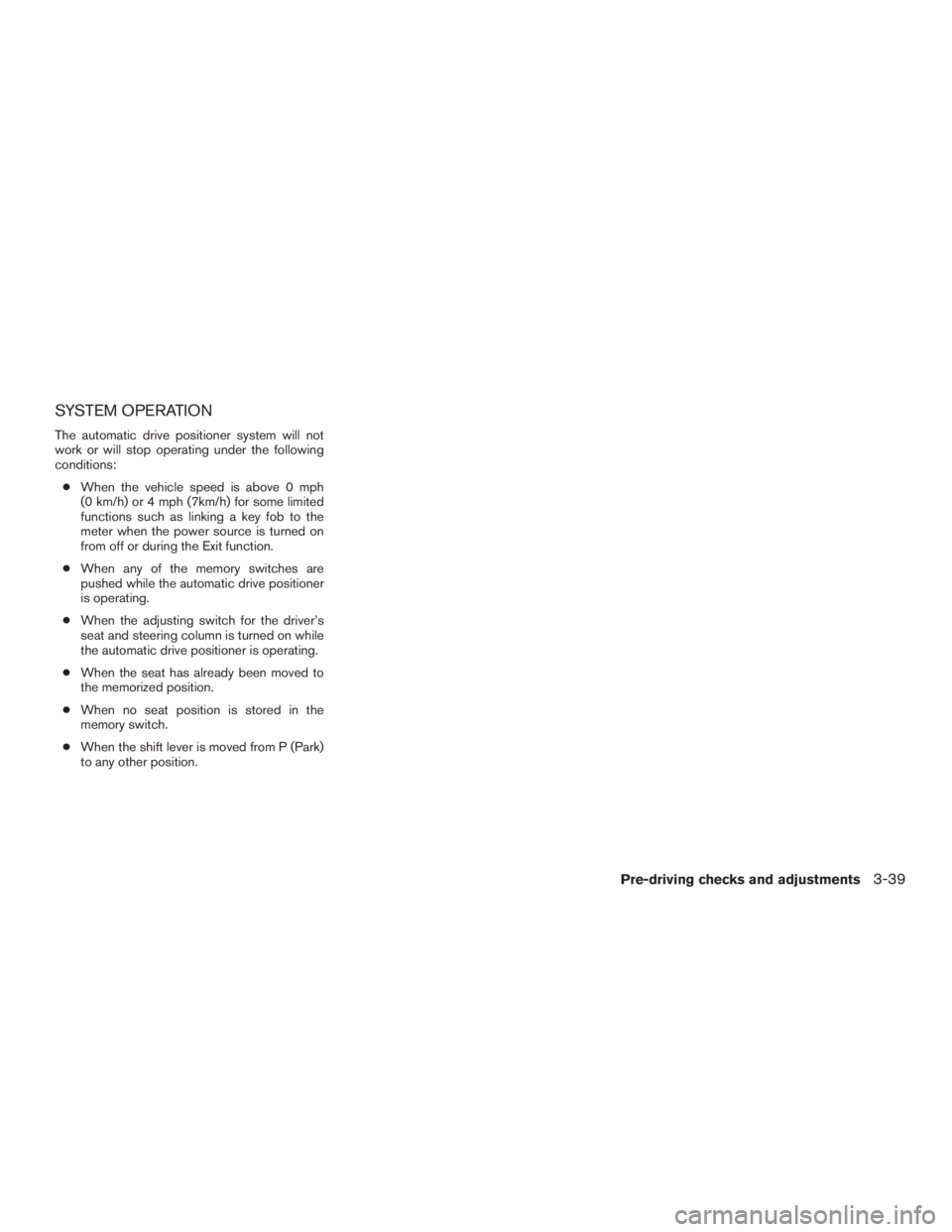 NISSAN PATHFINDER PLATINUM 2015  Owners Manual 