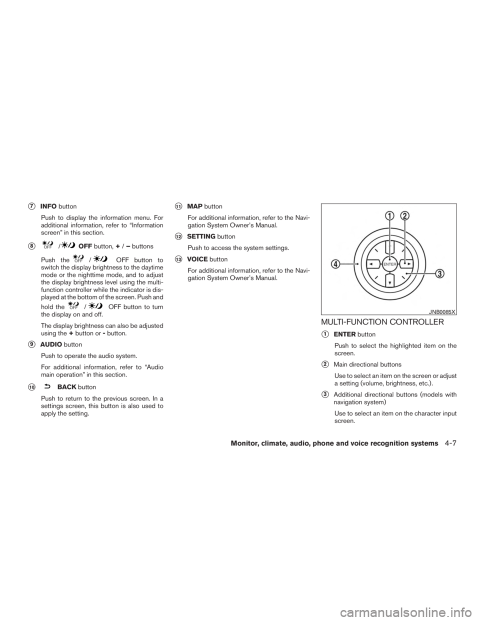 NISSAN PATHFINDER PLATINUM 2015  Owners Manual 
