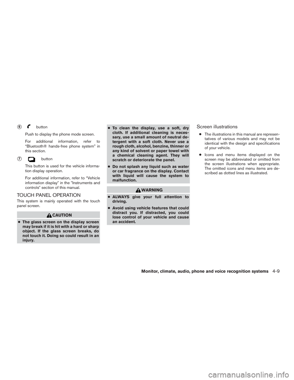 NISSAN PATHFINDER PLATINUM 2015  Owners Manual 6 