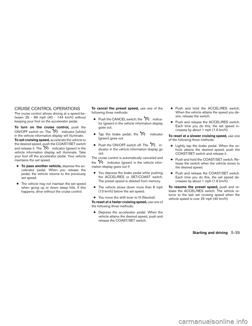 NISSAN PATHFINDER PLATINUM 2015  Owners Manual 