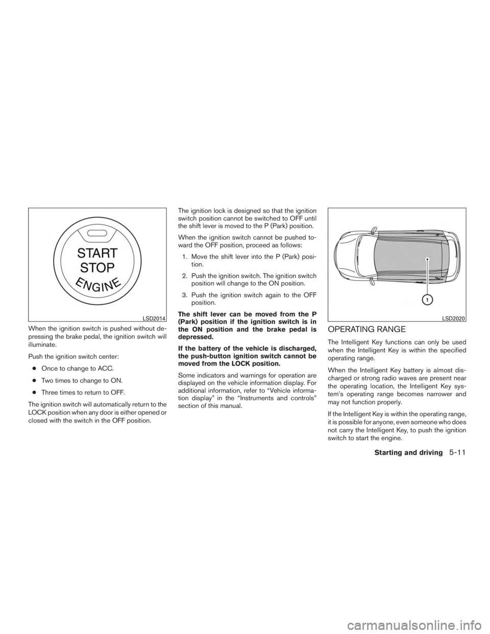 NISSAN PATHFINDER PLATINUM 2017  Owners Manual 
