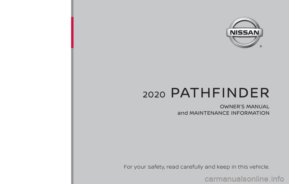 NISSAN PATHFINDER 2021  Owners Manual 