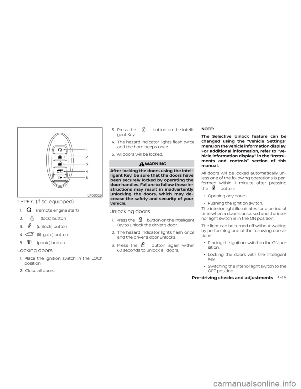 NISSAN PATHFINDER 2021 Owners Manual TYPE C (if so equipped)
1. NISSAN PATHFINDER 2021 Owners Manual TYPE C (if so equipped)
1.
