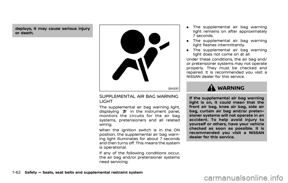 NISSAN QASHQAI 2021 Manual PDF deploys, it may cause serious injury
or death. 