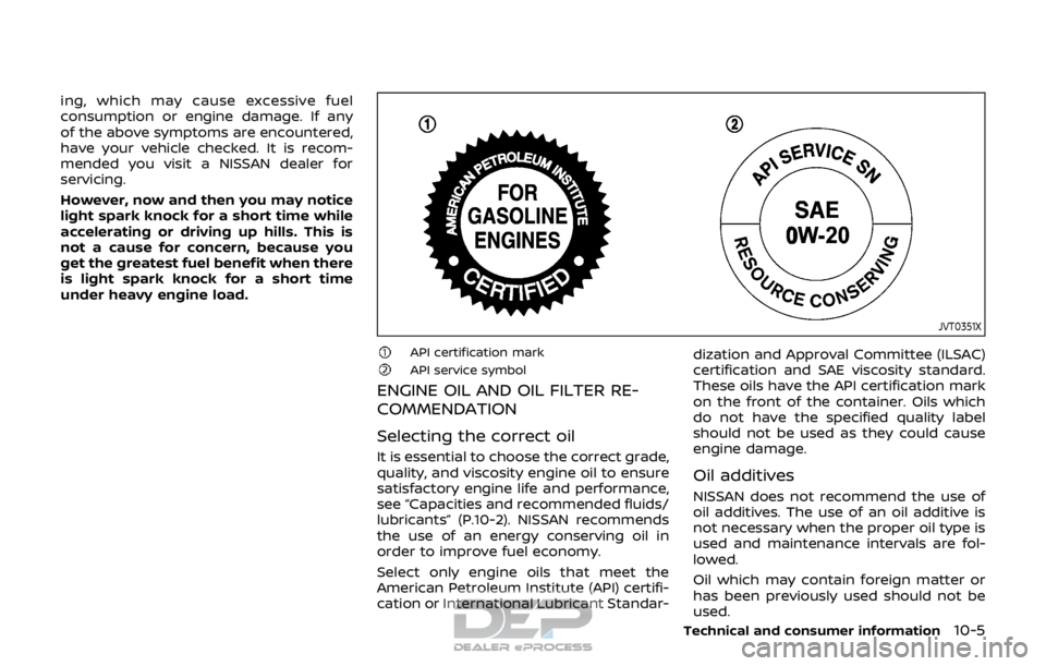 NISSAN ROGUE SPORT 2017 Owners Manual ing, which may cause excessive fuel
consumption or engine damage. If any
of the above symptoms are encountered,
have your vehicle checked. It is recom-
mended you visit a NISSAN dealer for
servicing.
NISSAN ROGUE SPORT 2017 Owners Manual ing, which may cause excessive fuel
consumption or engine damage. If any
of the above symptoms are encountered,
have your vehicle checked. It is recom-
mended you visit a NISSAN dealer for
servicing.