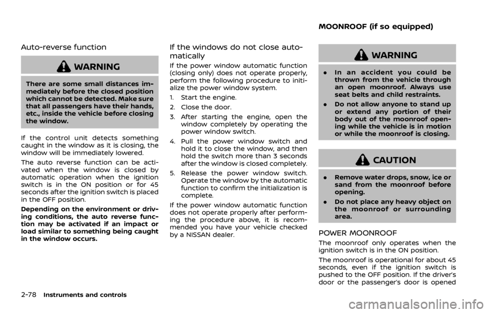 NISSAN ROGUE 2022 Owners Manual Auto-reverse function NISSAN ROGUE 2022 Owners Manual Auto-reverse function