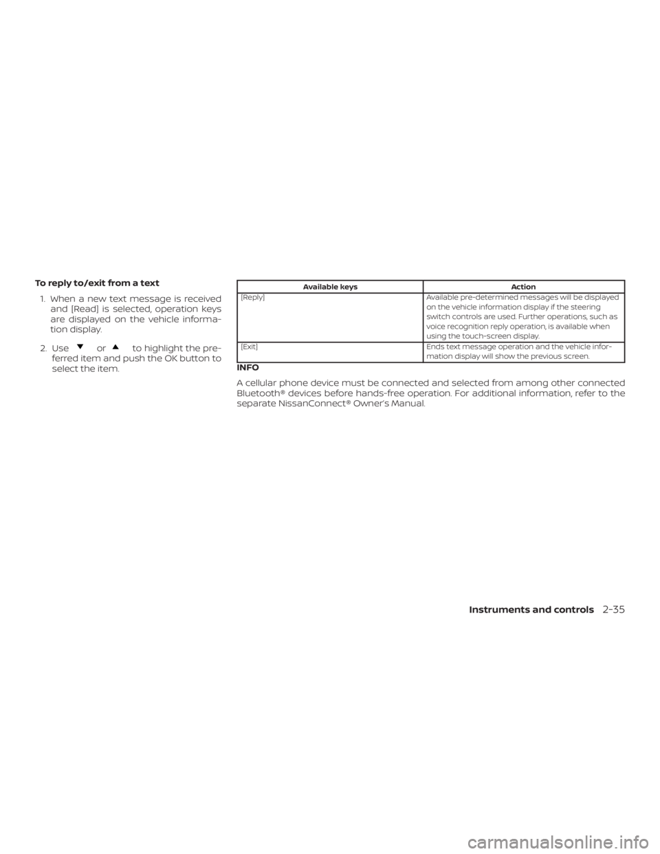 NISSAN MAXIMA PLATINUM 2018  Owners Manual 