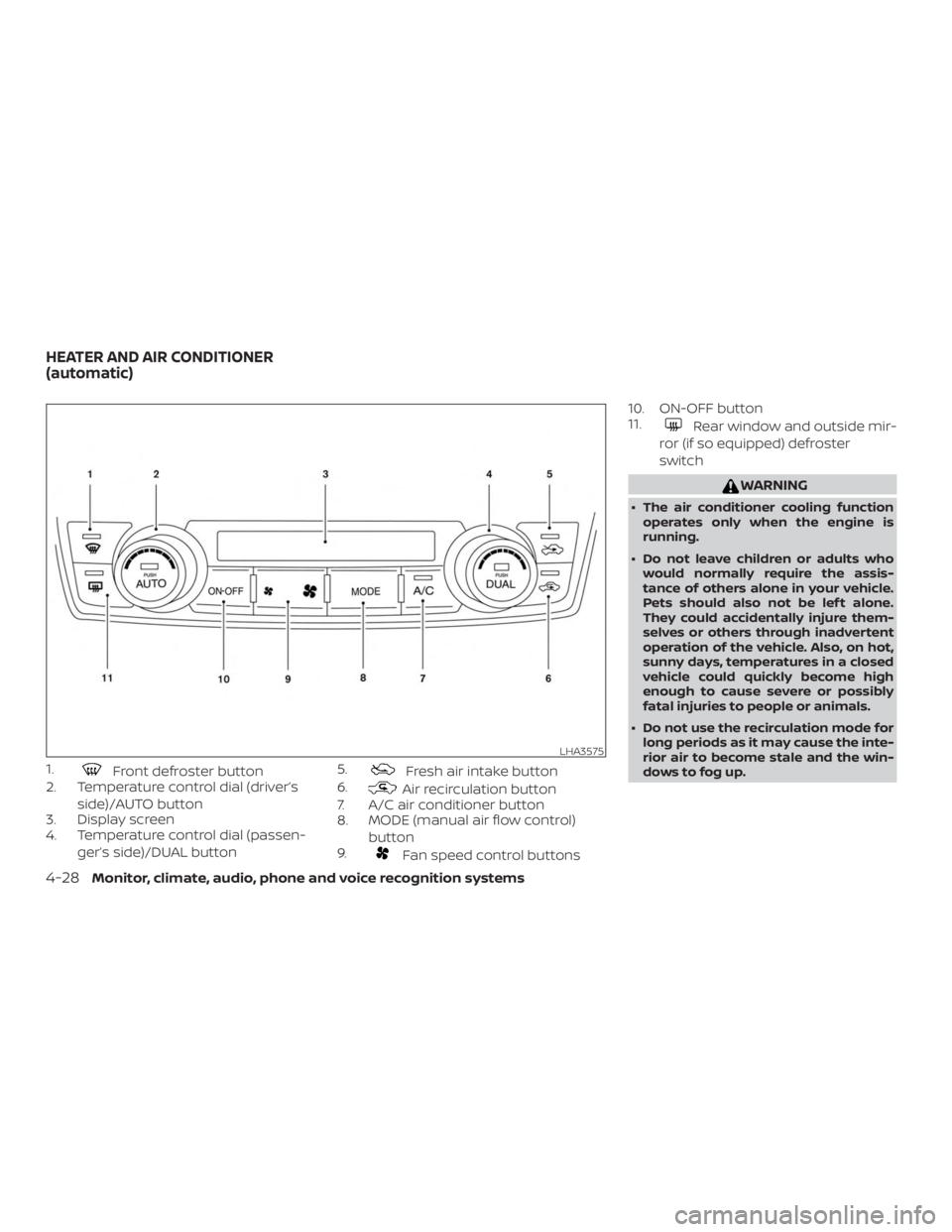 NISSAN MAXIMA PLATINUM 2018  Owners Manual 1. 