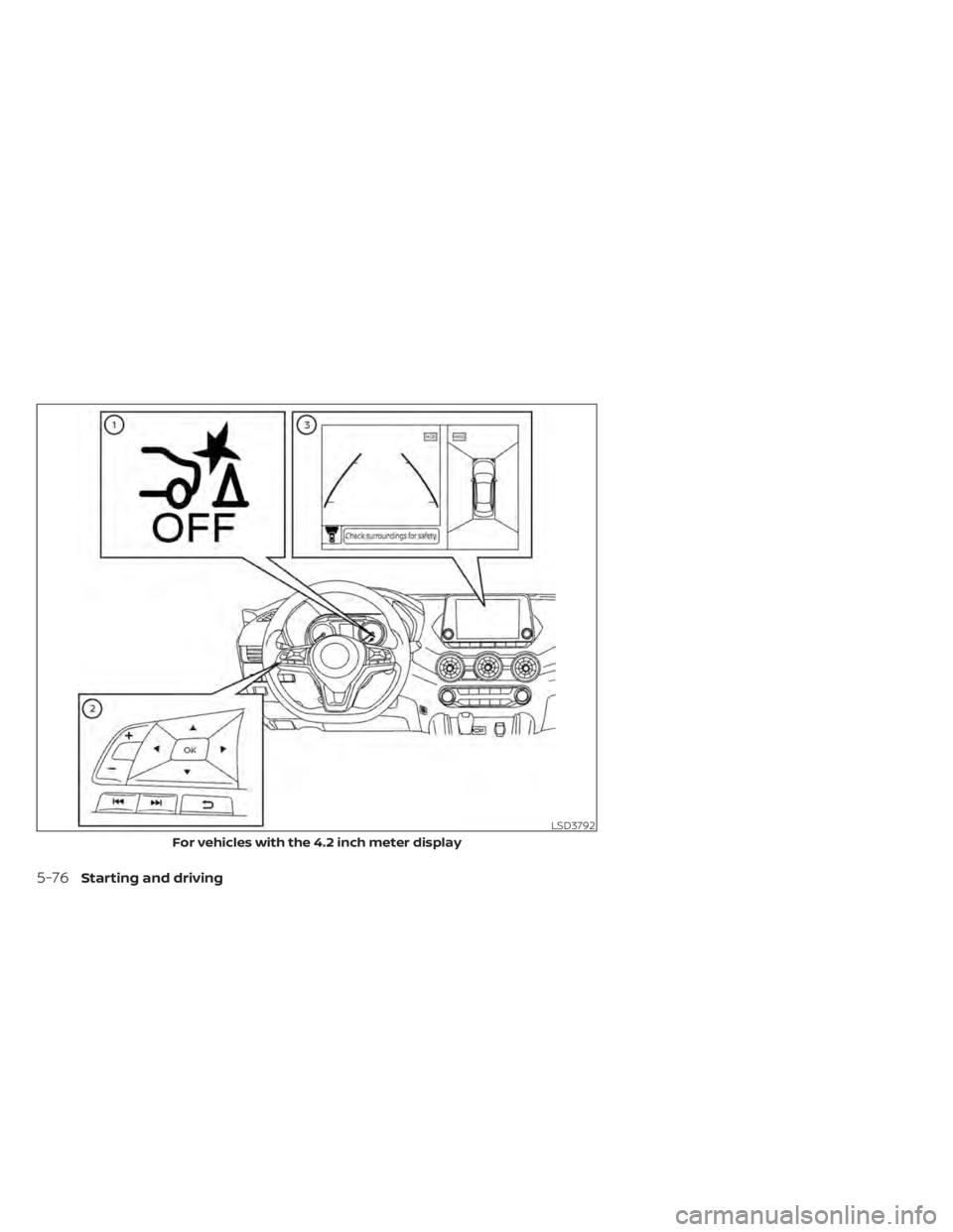 NISSAN SENTRA 2021  Owners Manual LSD3792
For vehicles with the 4.2 inch meter display 