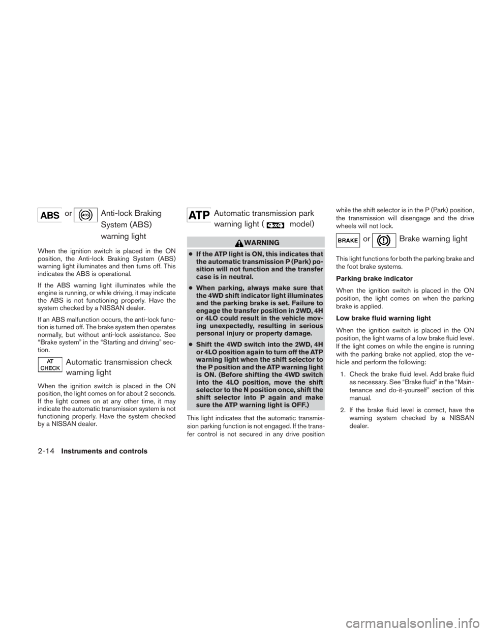 NISSAN TITAN 2010  Owners Manual or 