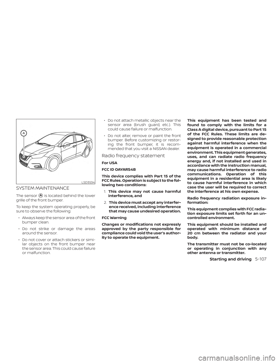 NISSAN VERSA NOTE 2021 Owners Manual NISSAN VERSA NOTE 2021 Owners Manual