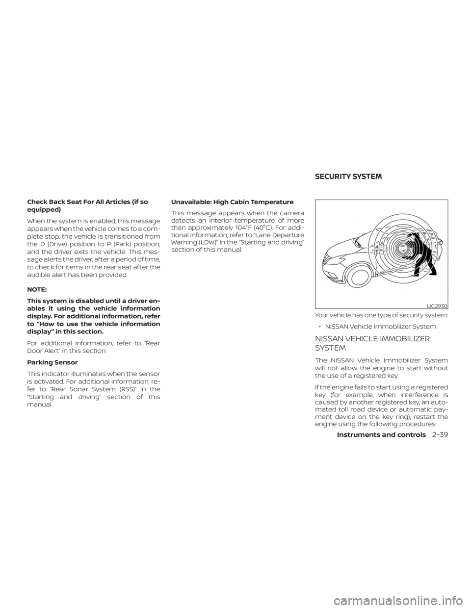 NISSAN VERSA SEDAN 2021  Owners Manual 