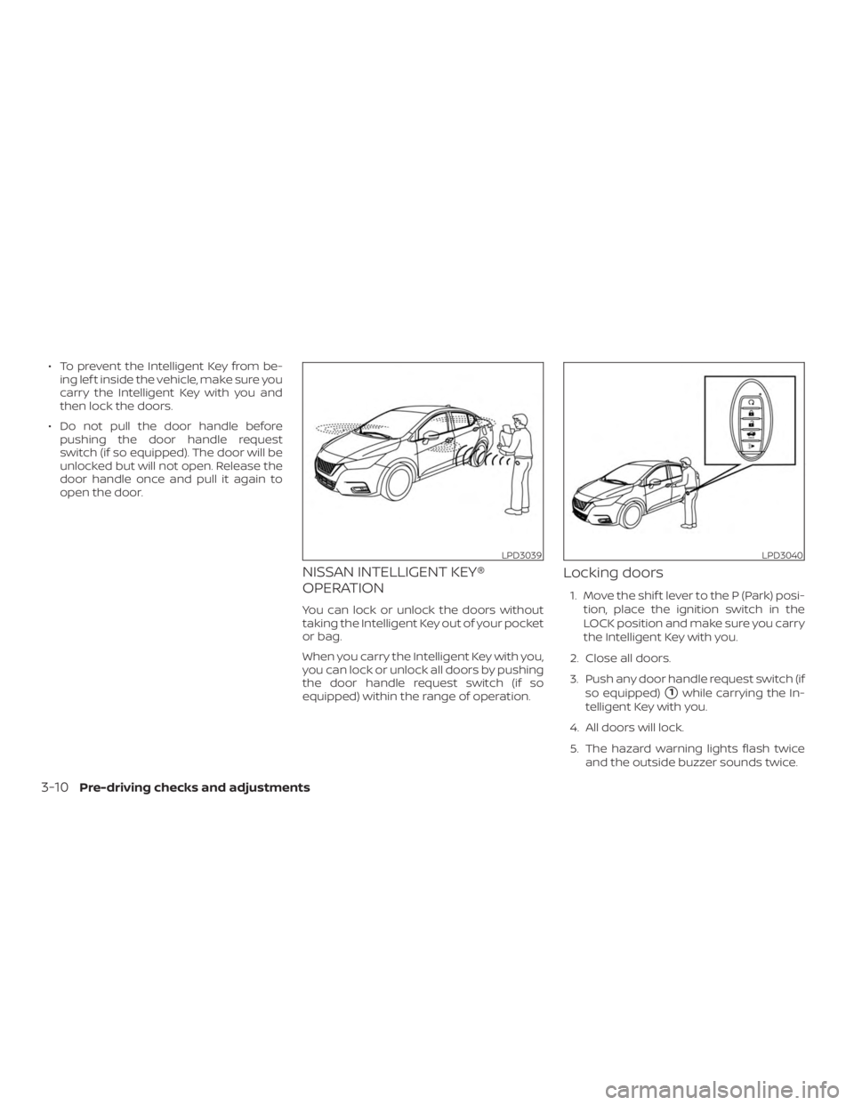 NISSAN VERSA SEDAN 2021  Owners Manual 