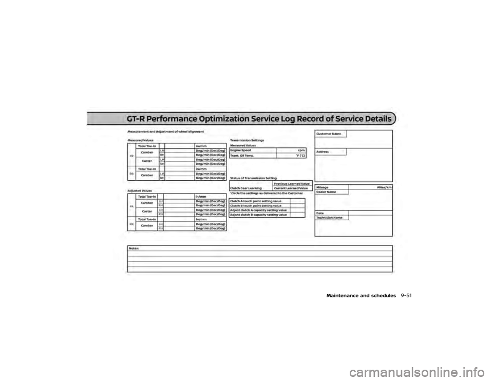 NISSAN GT-R 2021  Owners Manual : Push and hold the switch for longer
than approximately 1 second: Push the switch
* The selected mode is maintained even if
the shift lever is moved between
and
position.
NOTICE
. “ESC (Electronic 