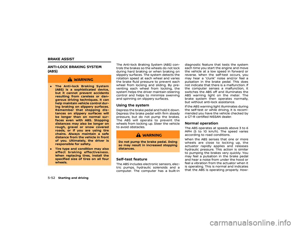 NISSAN GT-R 2020  Owners Manual 
