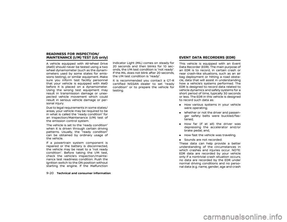 NISSAN GT-R 2020 Owners Manual NISSAN GT-R 2020 Owners Manual