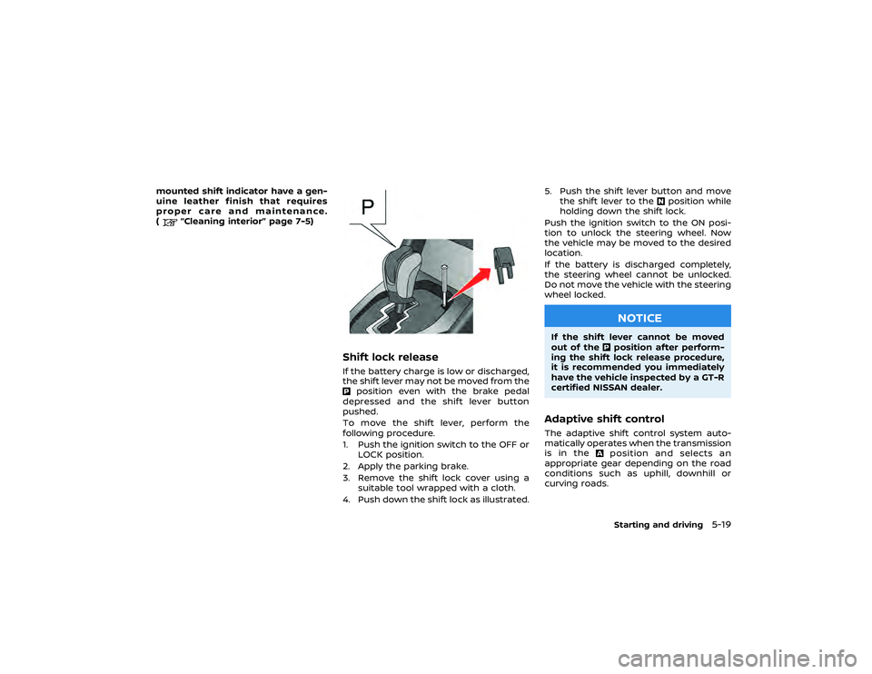 NISSAN GT-R 2019  Owners Manual 